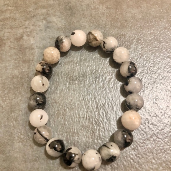 Bracelet Stone Black Rutilated Quartz Chakra - Picture 3 of 3